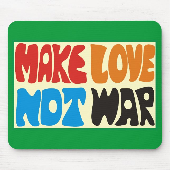 Make love not war Hippie Spruch Musmatta (Framsidan)