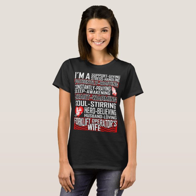 Make Loving Forklift Operatör Wife Tshirt Tee Shirt (Hel framsida)