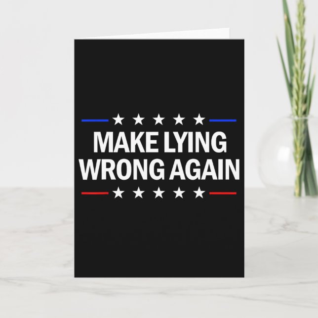 Make Lying Wrong Again Anti Trump Make Lying Wrong Kort (Framsida)