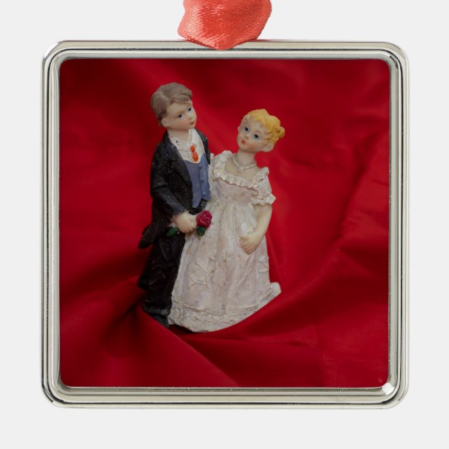 Make & Maka (Bröllopsdag Giftermål Firande) Julgransprydnad Metall (Framsidan)