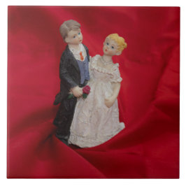 Make & Maka (Bröllopsdag Giftermål Firande) Kakelplatta