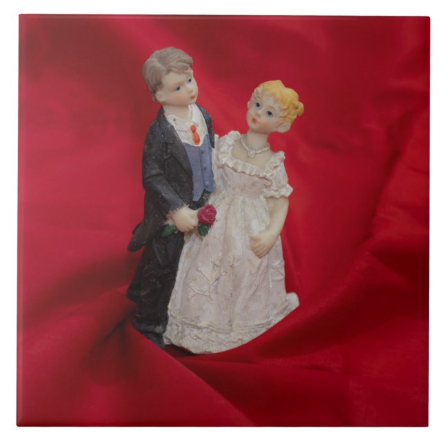 Make & Maka (Bröllopsdag Giftermål Firande) Kakelplatta (Framsidan)