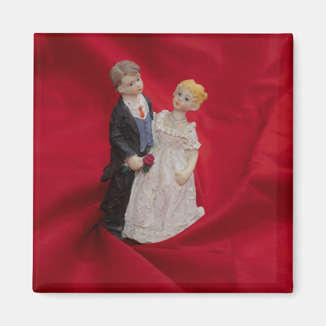 Make & Maka (Bröllopsdag Giftermål Firande) Magnet (Framsidan)