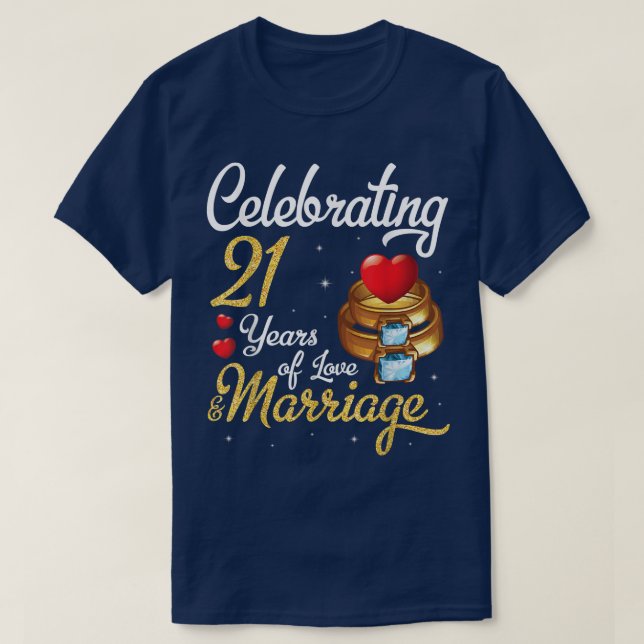 Make & Maka som firade 21 år av Kärlek Marria T Shirt (Design framsida)