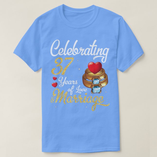 Make & Maka som firar 37 år av Kärlek Marria T Shirt (Design framsida)