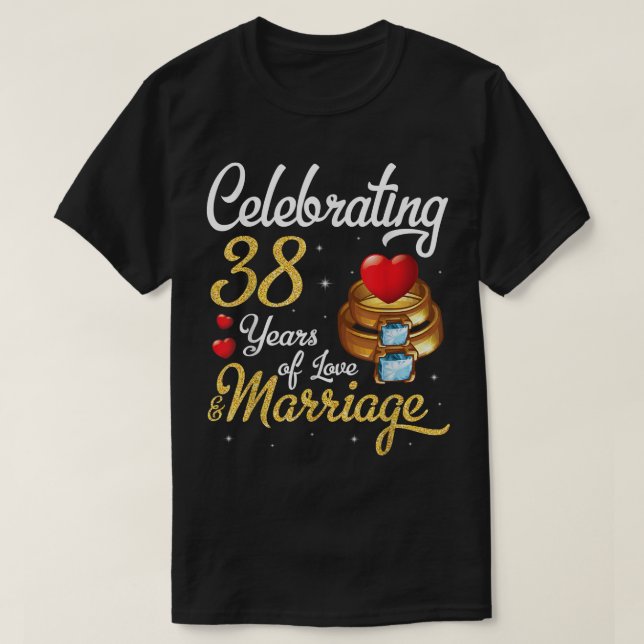 Make & Maka som firar 38 år av Kärlek Marria T Shirt (Design framsida)