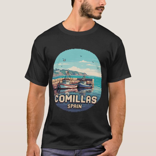 MAKE MAN FISKAR LEGENDARISK  VINTAGE SOLNEDGÅNG T SHIRT (Framsida)