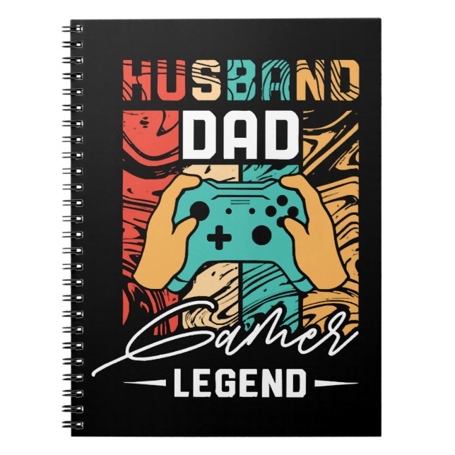 Make man Pappa Legend inom TV-spel  Anteckningsbok (Framsidan)