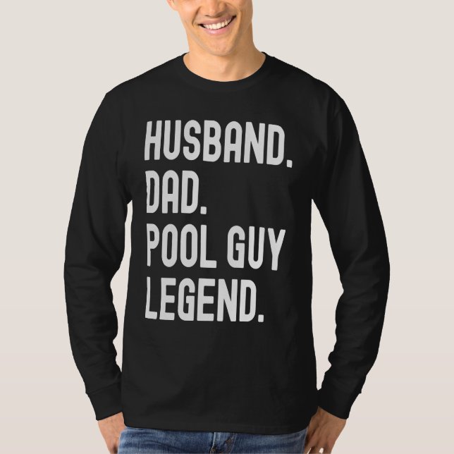 Make man Pappa Poolguy Legend T Shirt (Framsida)