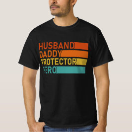make man pappa skydd hero fadersdag för pappa t shirt