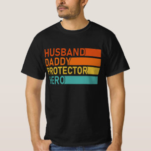 make man pappa skydd hero fadersdag för pappa t shirt