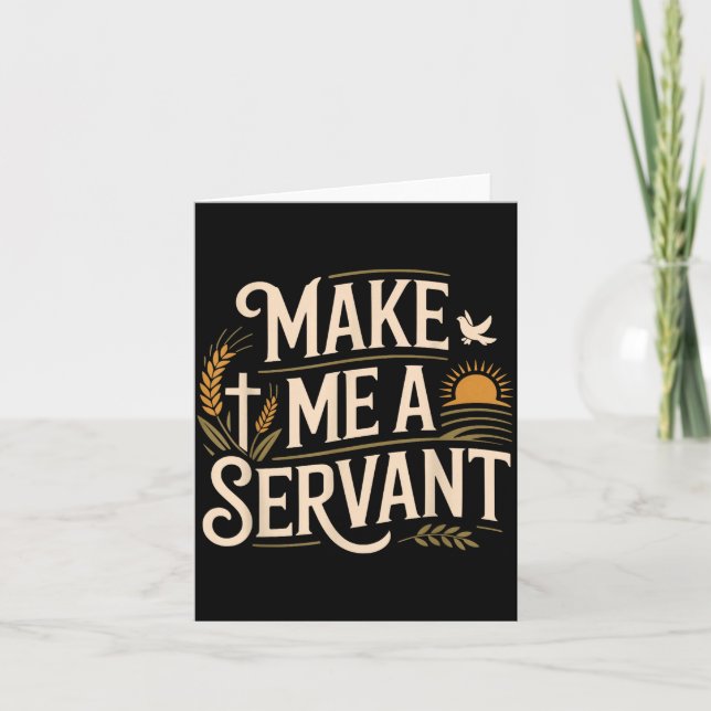 Make Me A Servant Faith-based Christian Worship  Kort (Framsida)
