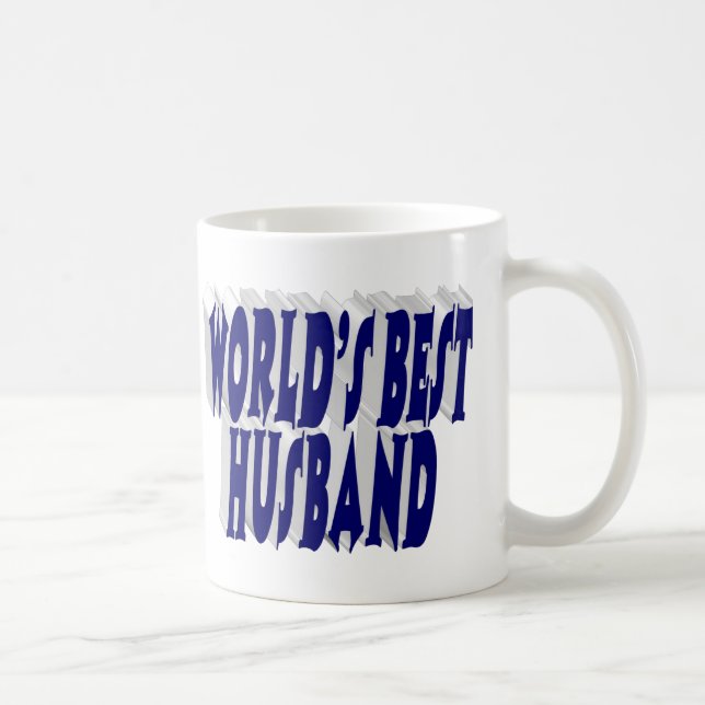 Make med mörk blått halvtext kaffemugg (Höger)