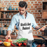 Make med svart text långt på ovansidan långt förkläde<br><div class="desc">Apron med världens bästa Make i 3D-svart text. Apron finns i flera stilar och färg.</div>