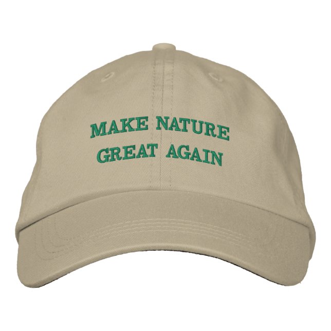 Make Nature Great Again Broderad Keps (Framsida)