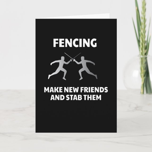 Make New Friends Fencing Fencer Epee Kort (Framsida)