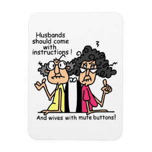 Make- och fruinställninghumor magnet