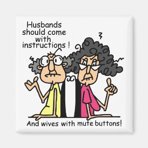 Make- och fruinställninghumor magnet
