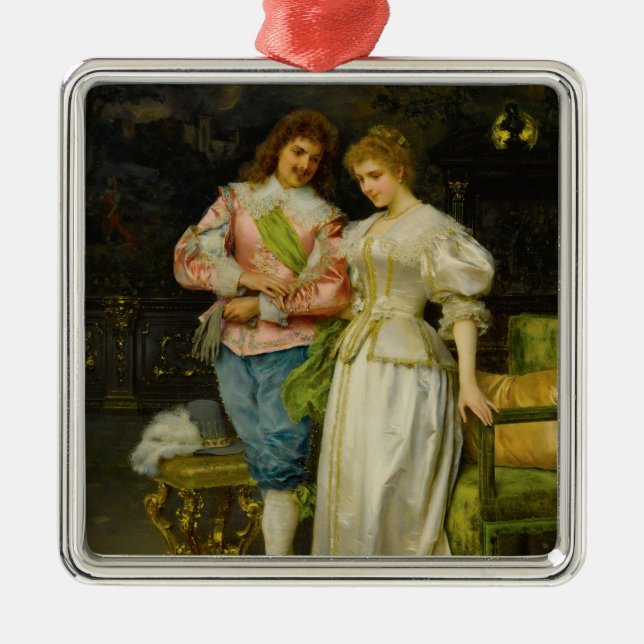 Make och frun (Bröllop och Giftermål) Julgransprydnad Metall (Framsidan)