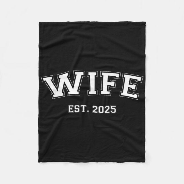 Make och frun Est 2025 Ny gifta Honeymoon W Fleecefilt (Framsidan)