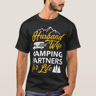Make och hustru campingpartners för livet t shirt