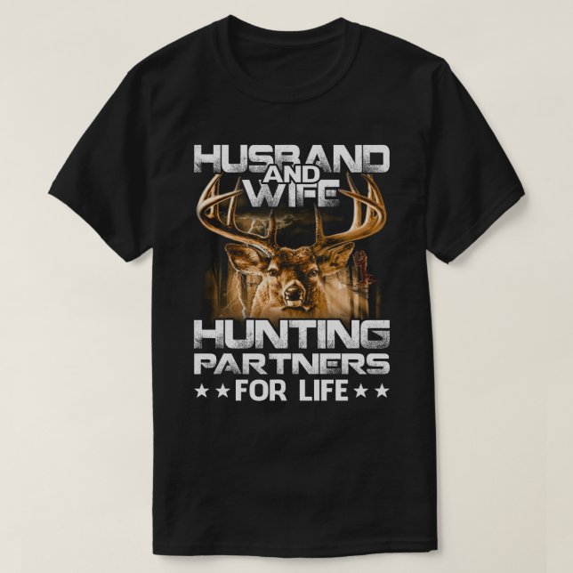 Make och hustru Jaktpartner för livets T-Shirt (Design framsida)