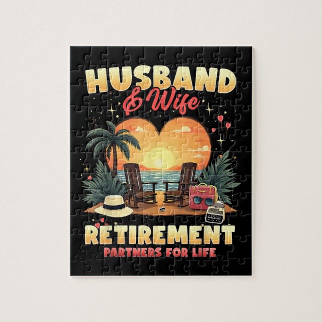 Make och Hustru Pensionering Pussel (Vertikal)