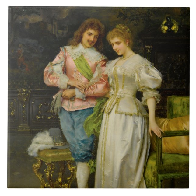 Make och Maka Betrothed (Bröllop och Giftermål) Kakelplatta (Framsidan)