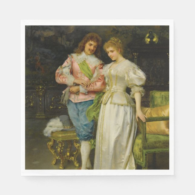 Make och Maka Betrothed (Bröllop och Giftermål) Pappersservett (Framsidan)