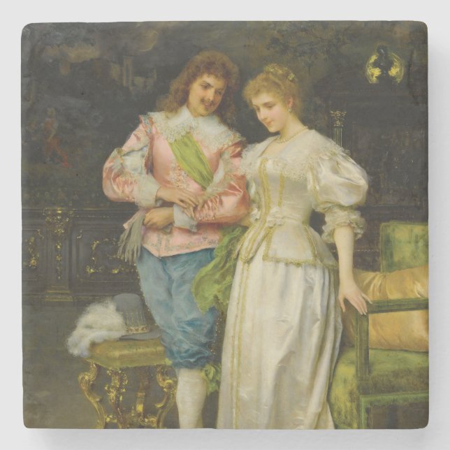 Make och Maka Betrothed (Bröllop och Giftermål) Stenunderlägg (Framsidan)