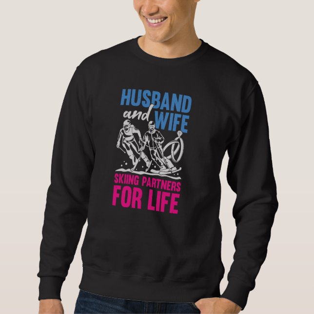 Make och makor som hoppas över livet lång ärmad tröja (Framsida)