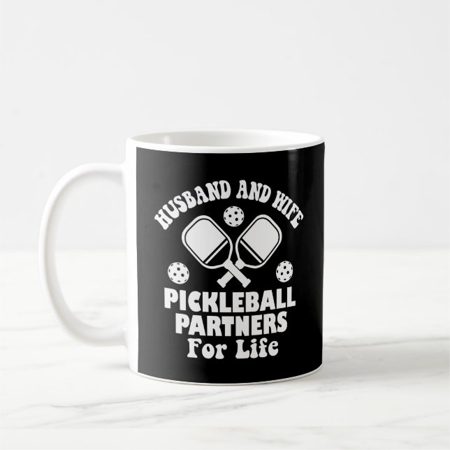 Make och makor till Pickleball-partners för livsti Kaffemugg (Vänster)