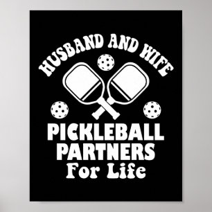 Make och makor till Pickleball-partners för livsti Poster