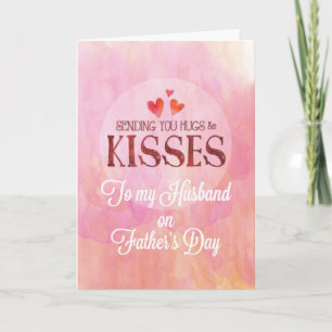 Make och Pappa Fars dag Sending Hugs och Kiss Kort