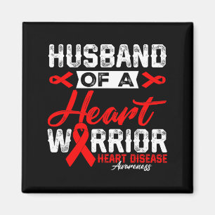 Make Of A Heart Warrior Hjärt sjukdom Röd band Magnet