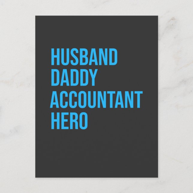 Make pappa Accountant Inbjudan Vykort (Framsida)