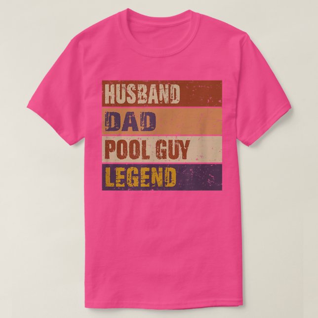 Make Pappa Bassäng Guy Legend rolig fars dag vin T Shirt (Design framsida)