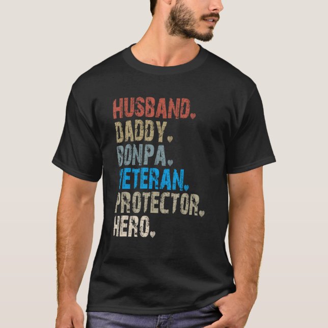 Make pappa Bonpa Veteran Protector Hero T Shirt (Framsida)