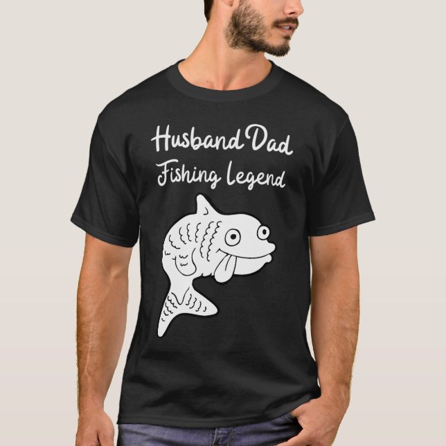 Make Pappa Fiskelagende T Shirt (Framsida)