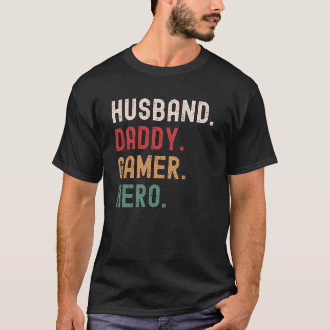 Make pappa Gamer Hero T Shirt (Framsida)