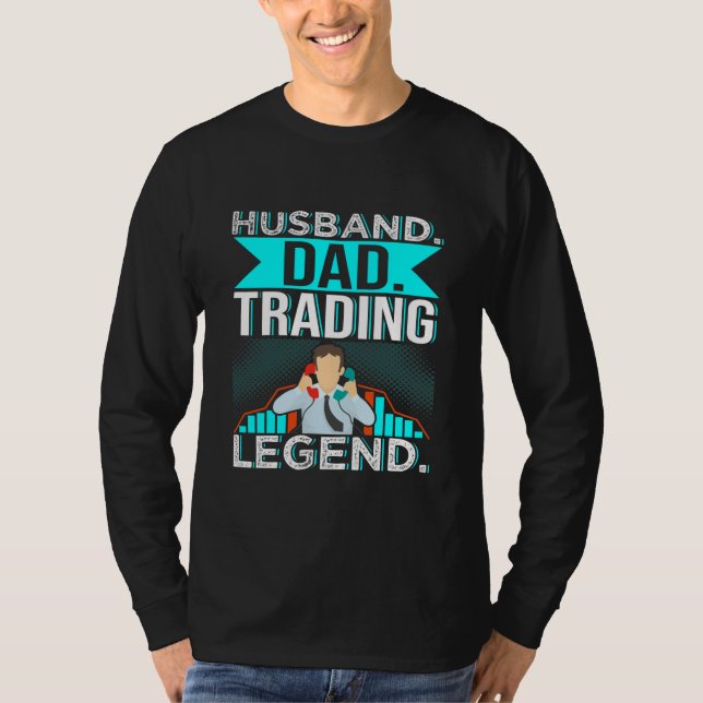 Make Pappa handelslegend Lagrar Forex Crypto T Shirt (Framsida)