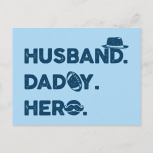 Make. Pappa. Hero. Retro-grafik Vykort