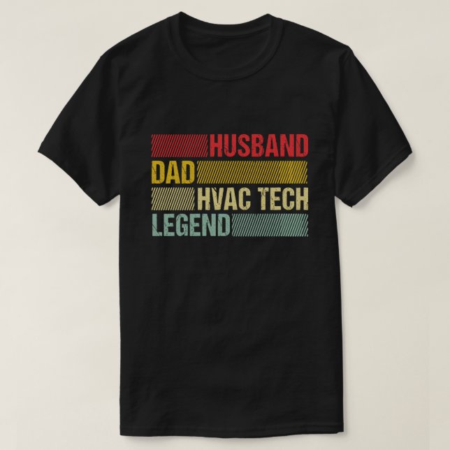 Make Pappa HVAC Tech Legend Funny HVAC Technicia T Shirt (Design framsida)