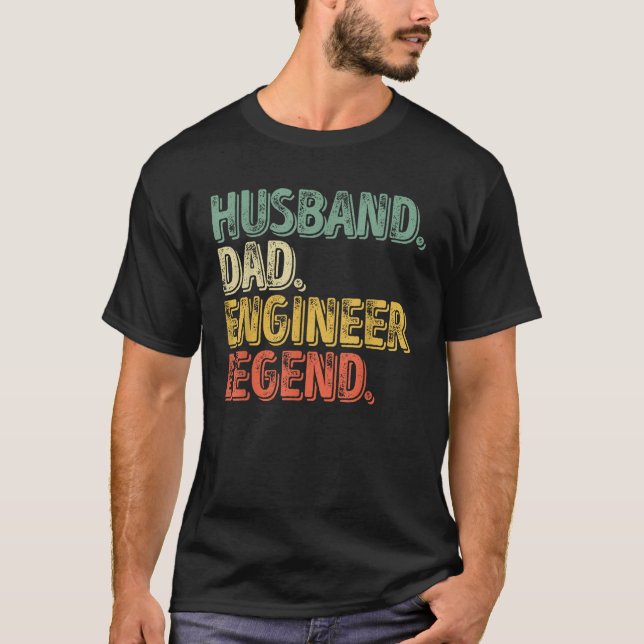 Make Pappa Ingenjör Legend Shirt Funny Far s D T (Framsida)