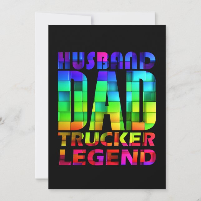 make pappa-lastbilschaufförernas förklaring för pa inbjudningar (Framsida)