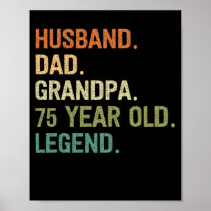 Make-pappa-morfar, 75-årig födelsedagspresent för poster