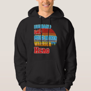 Make Pappa polistjänsteman Warrior Hero Far-dagen Hoodie