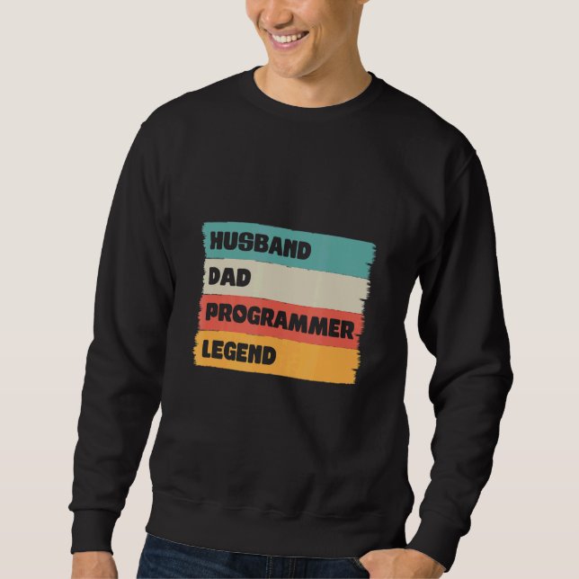 Make Pappa programmerförklaring Lång Ärmad Tröja (Framsida)