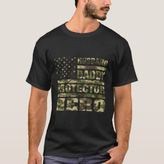 Make Pappa Protector Hero Fars dag Camo Amer T Shirt