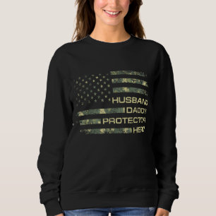 Make pappa Protector Hero Fars dag Flagga Gift T Shirt